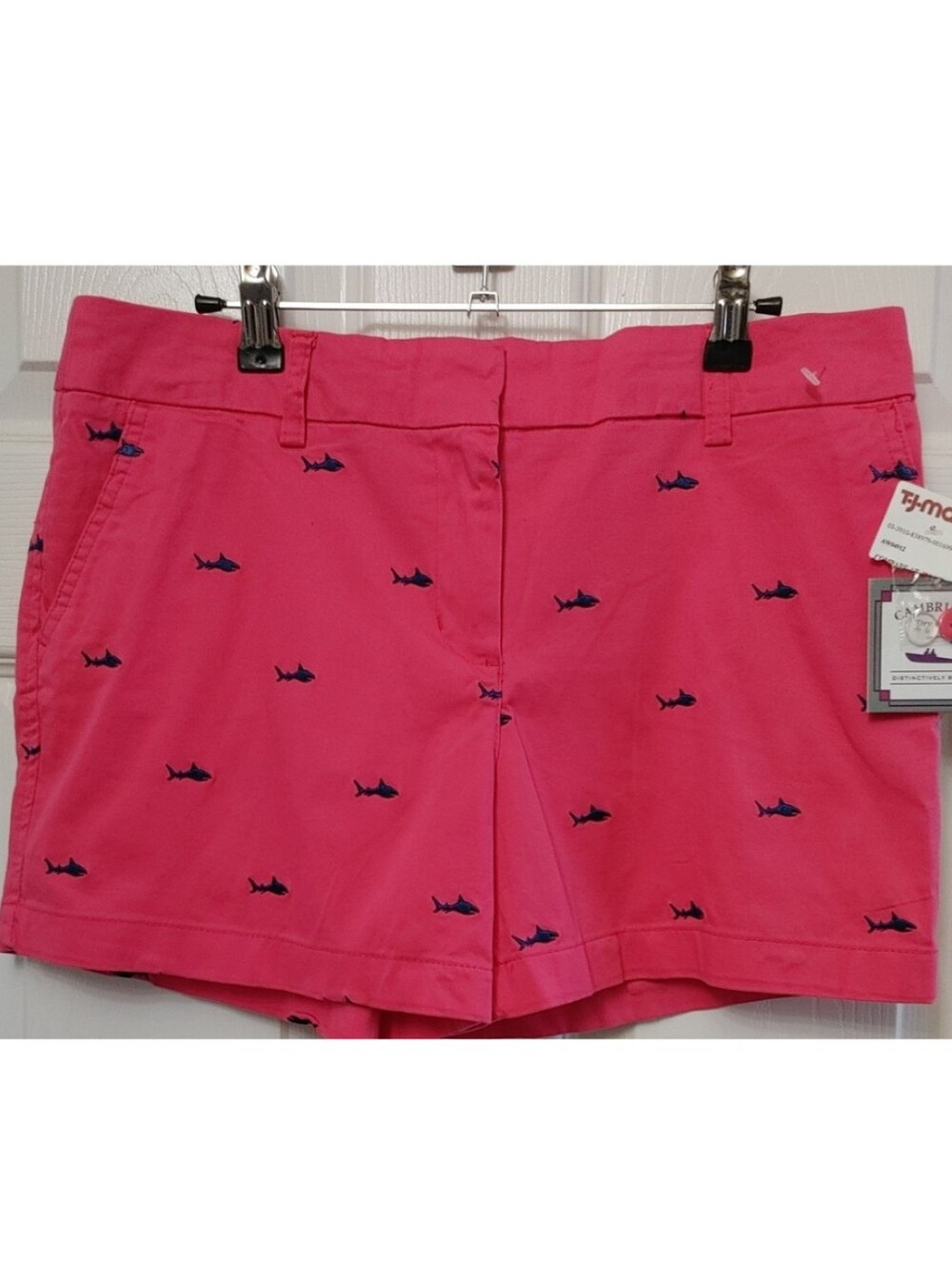 Shark Embroidered Shorts Sz 8